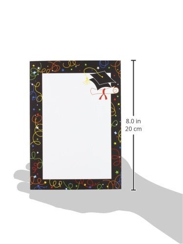 Great Papers! Grad Swirls Invitations with Envelopes, 7.75"" x 5.5"", 25 Count (2013007) - Image 2